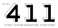 Black and white logo reading Real 411 Fight Information Together