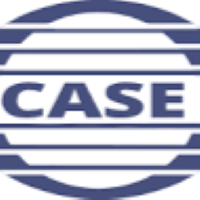 "Case" in blue font, embedded inside blue oblong ring.